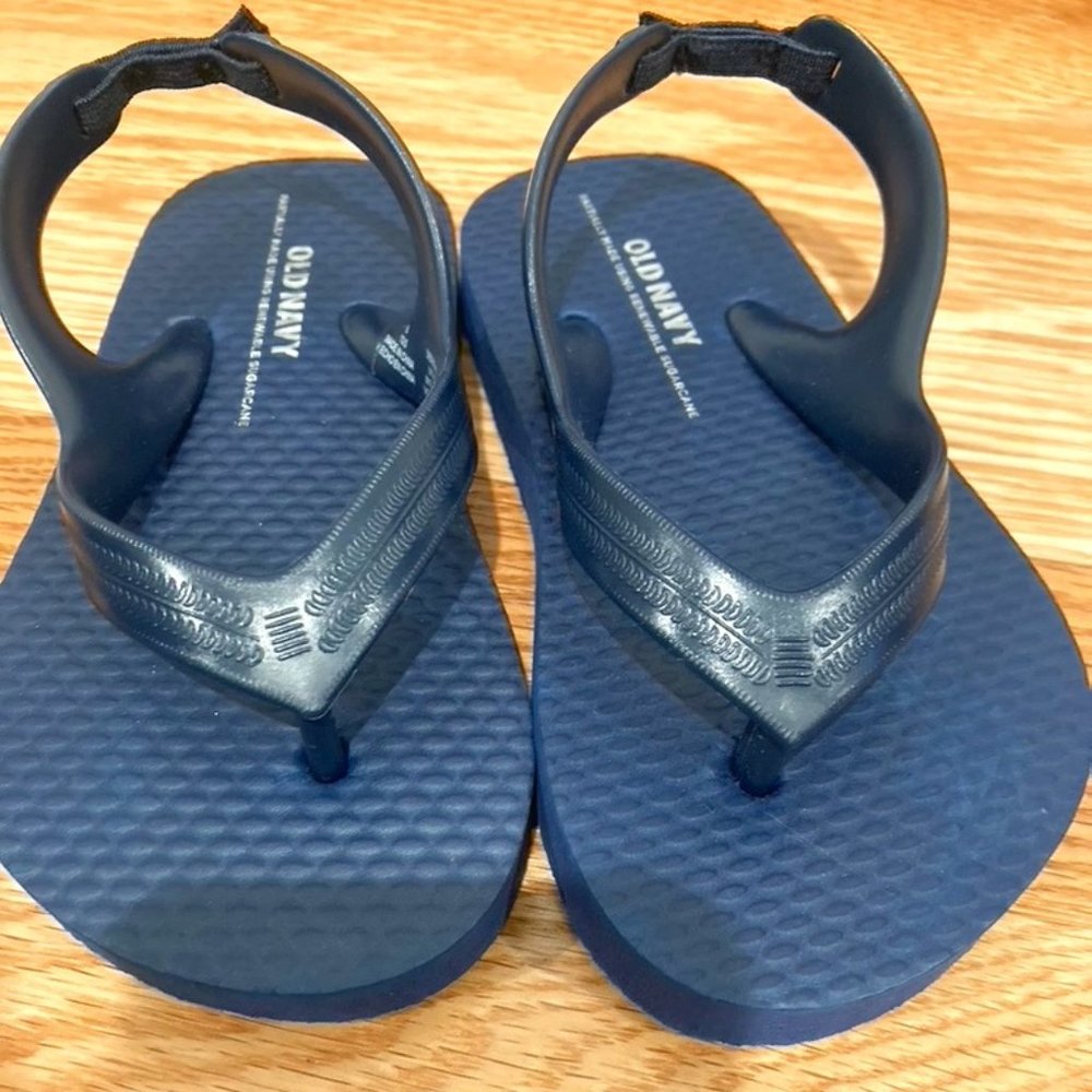 Old Navy Toddler Flip Flops - Navy Blue - 7